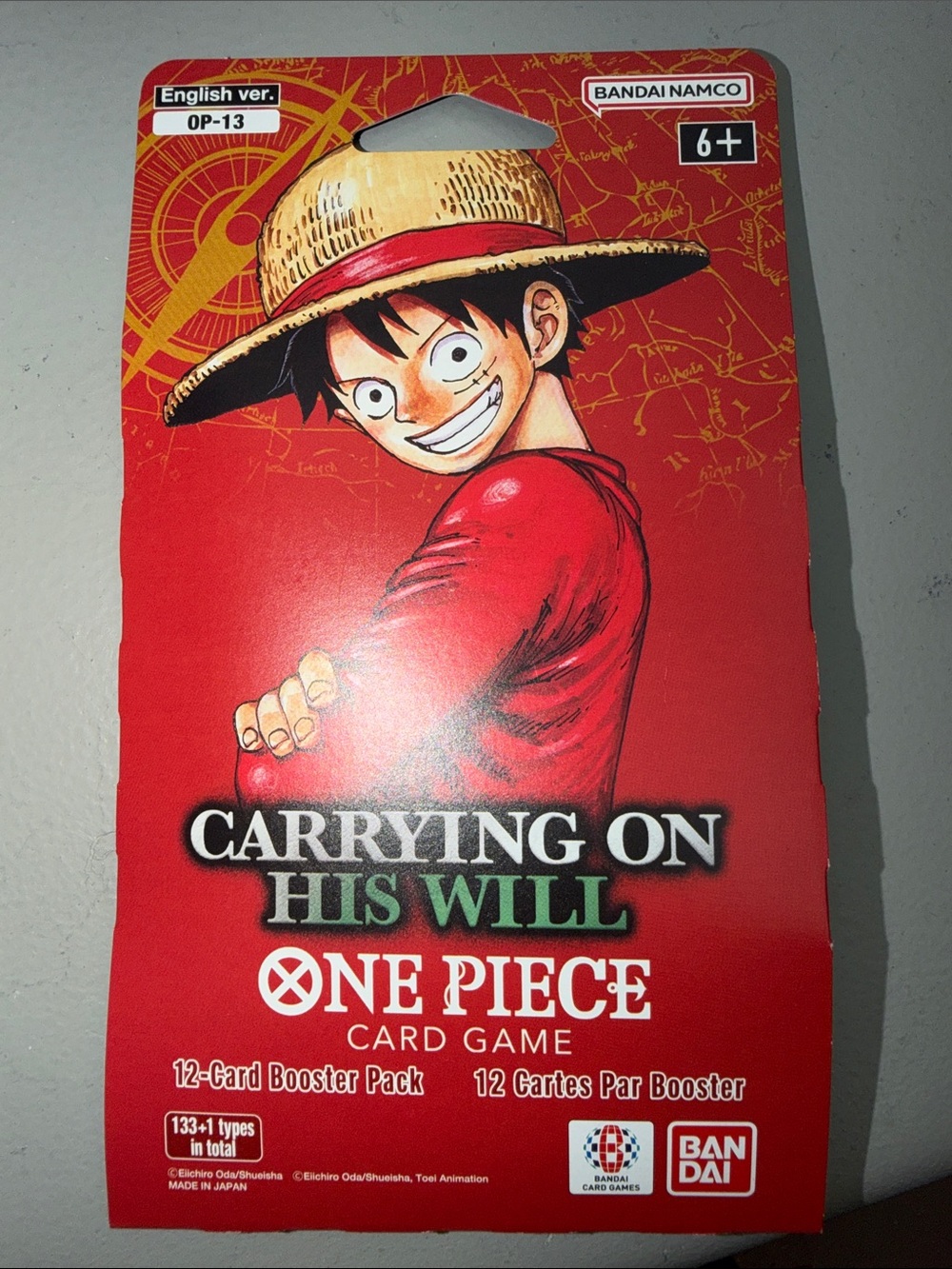 Onepiece Carrying On His Will 12 Card Booster Pack